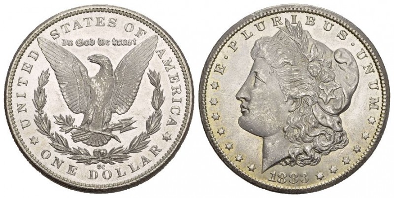 United States 1 Morgan Dollar 1883 CC KM# 110, Silver 26,77g. seltenes Münzzeich...