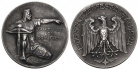 Aarau 1924 Eid. Schützenfest Silber m12,9g selten 27mm Ri: 44a unzirkuliert