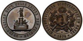 Basel 1879 Schützenmedaille in Bronce selten Ri: 93b FDC