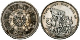 Basel 1879 Tir Federal Silber 43,9g Ri: 104a selten fast FDC