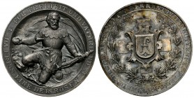 Binnigen 1893 Schützenmedaille Silber Ri: 123a selten bis unzirkuliert