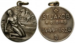 Basel 1924 St. Jakobsschiessen Silber 13,5g selten Ri: 145a bis unzirkuliert