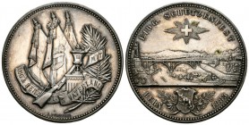Bern 1885 Schützenfest Silber Medaille 47mm 45,9g Ri: 196a unz
