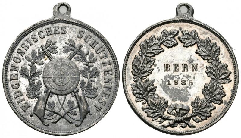 Bern 1885 Schützenmedaille WM 33mm Ri: 208a bis unz