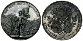 Interlaken 1888 Schützenmedaille Silber 36,6g Ri: 210a fast unzirkuliert