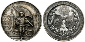 Bern 1893 Schützenmedaille Silber Ri: 225a 39,2g FDC