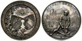 Thun 1894 Schützenmedaille Silber 40,1g selten Ri: 228a FDC