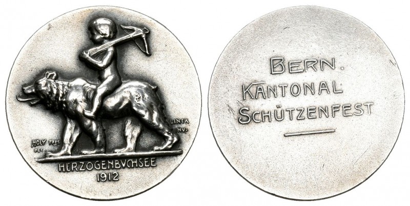 Herzogenbuchse 1912 Kant. Schützenfest Silber 5g selten Ri: 273a vz-unz