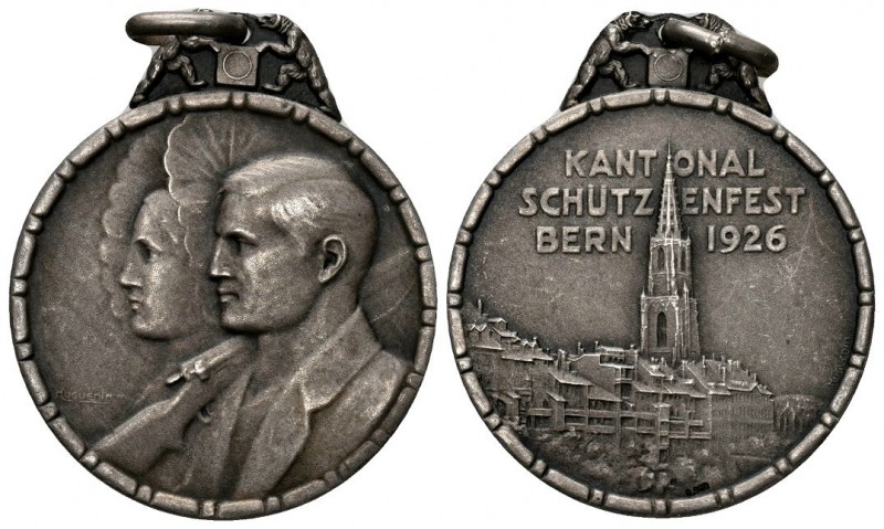 Bern 1926 Kantonales Schützenfest Silber 12,02g Ri: 310a bis unzirkuliert