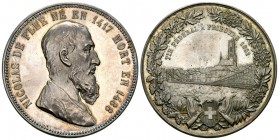 Fribourg 1881 Tir Federal Ri: 409 Silber 39,7g s.selten bis unzirkuliert