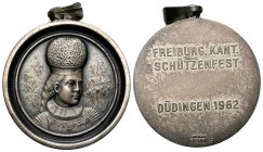 Düdingen 1962 Kant. Schützenfest Silber 15,7g 34mm unzirkuliert