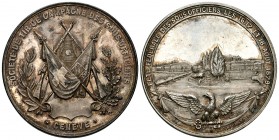 Genf 1879 Schützenmedaille Silber Ri: 617a 43,3g s.selten fast unzirkuliert