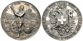 Genf 1887 Schützenmedaille Silber 38,5g selten Ri: 628b vorzüglich