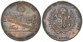 Genf 1887 Tir Federal Bronce mit Henkelspur Ri: 647a vorzüglich