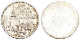 Genf 1896 Schützenfest Silber 8g Medaille 2.5mm Ri. 696a unzirkuliert RRR