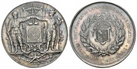 Genf O.J um 1881 Schützenmedaille Silber 19,4g selten 36mm Ri: 790a unzirkuliert