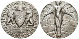 Luzern 1920 Sempacher Schiessen Bronce versilbert 42mm Ri: 897b vorzüglich