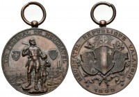 Neuchatel 1898 Schützenmedaille Bronce Ri: 975b unzirkuliert