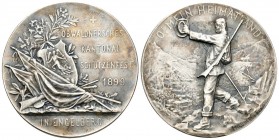 Obwalden 1899 Schützenmedaille Silber 36,7g Ri: 1045a selten unzirkuliert