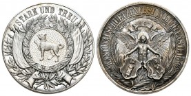 Lichtensteig 1897 Schützenmedaille Silber 17,2g selten Ri: 1170a FDC