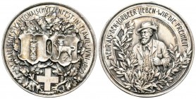 St.Gallen 1899 Schützenmedaille Silber 37,9g selten Ri: 1171a bis unzirkuliert