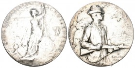 St.Gallen 19074m Eidg.Schützenfest Silber 33mm 15,8g Ri: 1175a vorzüglich