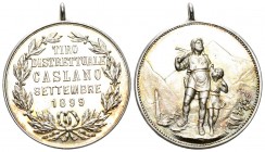 Caslano 1899 Schützenmedaille Silber 8,2g Ri;1411a FDC