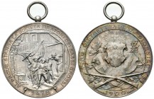 Tessin 1900 Schützenmedaille Silber 35,2g selten Ri: 1415a min Flecken vorzüglich bis unzirkuliert
