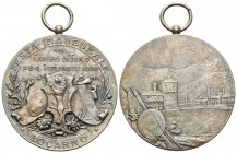 Locarno 1900 Schützenmedaille Silber Ri: 1416a 35g unzirkuliert