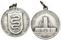 Bellinzona 1929 Tiro Federale Silber 27mm Ri: 1468a unzirkuliert