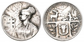 Erstfeld 1911 Kant. Schützenfest Silber 5,3g Ri: 1527a sehr schön