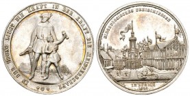 Zürich 1859 Eidg. Schützenfest Silber 23,7g selten Ri: 1725a RRR unz