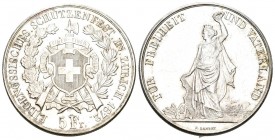 Zürich 1872 Schützentaler Silber 25g selten HMZ: 2-1343i -vorzüglich