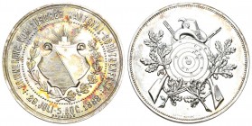 Zürich 1888 Kantonales Schützenfest Silber 15,1g selten Ri: 1745a FDC