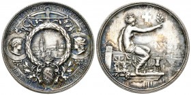 Zürich 1895 Eidg. Schützenfest Silber 38,7g selten Ri: 1756b unzirkuliert