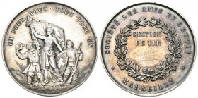 Genf Marceille O.J Section de Tir Medaille Silber Ri: 2101a 37,1g seelten unzirkuliert