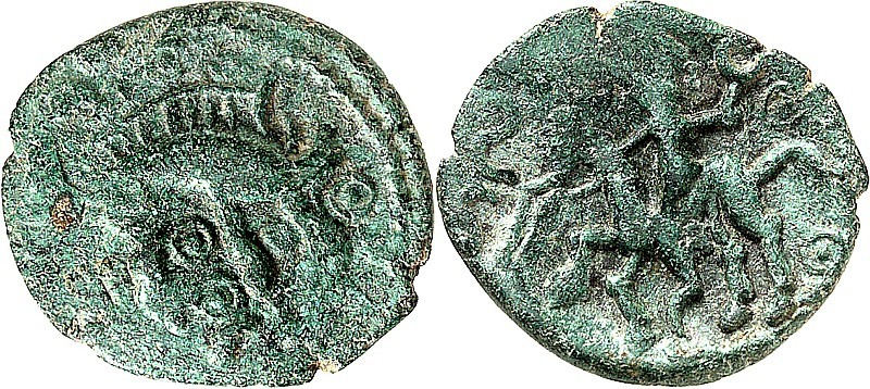 GALLIEN. 
AMBIANI (um Amiens). 
anonym (60-25 v. Chr.). AE-Quadrans 17mm 2,11g...