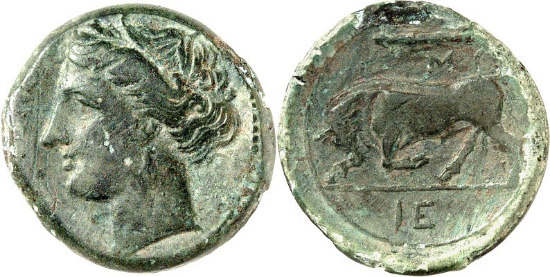 SIZILIEN. 
SYRAKUS (Siracusa). 
Agathokles 317-289 v. Chr. AE-Litra 20mm (310/...