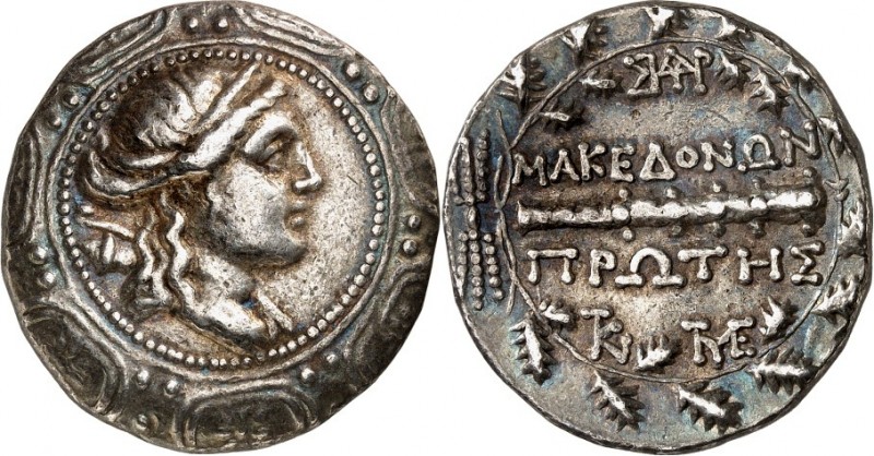 MAKEDONIEN. 
UNTER DEN RÖMERN. 
Anonym 168-146 v. Chr. Tetradrachmon (158/150 ...