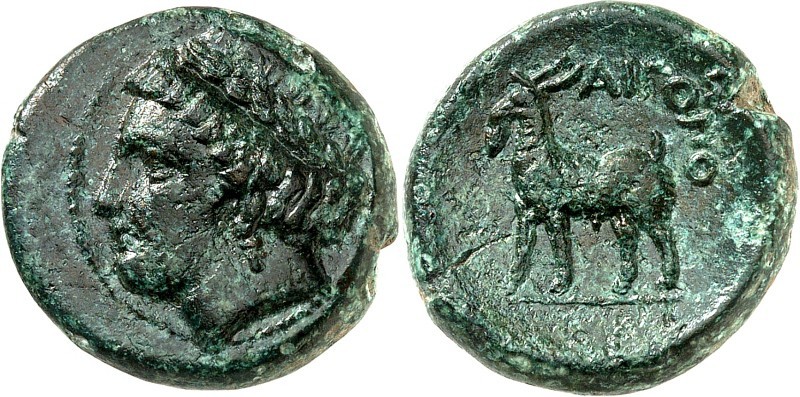 THRAKIEN. 
STÄDTE. 
AIGOS POTAMOS. AE-Tetrachalkon 20mm (um 300 v.Chr.) 9,42g....