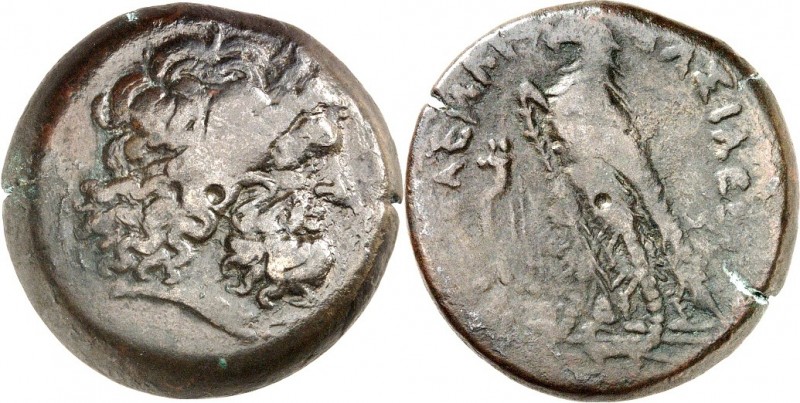 ÄGYPTEN. 
Ptolemaios IV. Philopator 222-204 v. Chr. AE-Triobolon 33mm 32,7g, Al...