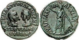 THRAKIEN. 
ANCHIALOS (Pomorije). 
Gordianus III. mit Tranquillina 241-244. AE-Pentassarion 25mm 11,43g. Beider Büste einander gegenüber AVT K M ANT ...