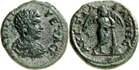 THRAKIEN. 
AUGUSTA TRAIANA (Stara Zagora). 
Geta, Augustus 209-212. AE-Assarion 18mm 3,04g. Palliumbüste n.r. AVT K P CE P TI - G ETAC / AV GO-VC-TH...