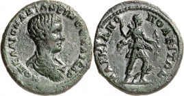 MOESIEN. 
MARKIANOPOLIS (Reka Devnia). 
Diadumenianus Caesar 217-218. AE-Triassarion 24mm 6,70g. Paludamentbüste n.r. M O PELL ION ANT WNEINON KAICA...
