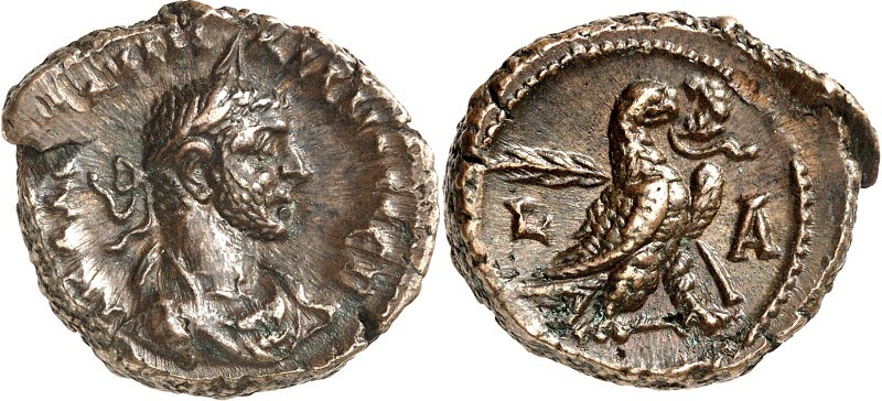 ÄGYPTEN. 
ALEXANDREIA (al-Isqandariyah). 
Aurelianus 270-275. AE-Stater ("1"= ...