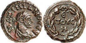 ÄGYPTEN. 
ALEXANDREIA (al-Isqandariyah). 
Maximianus I. Herculius 286-310. AE-Stater ("8"=292/293) 7,90g. Büste mit Panzer, Paludamentum und Lorbeer...