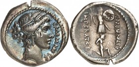 RÖMISCHE REPUBLIK : Silbermünzen. 
Gaius Memmius Gaii filius 56 v. Chr. Denar 3,61g. Cereskopf n.r. C. MEMMIVS. C. F / C. MEMMIVS - IMPERATOR Gefesse...
