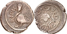 RÖMISCHE REPUBLIK : Silbermünzen. 
Mnaeus Cordius Rufus 46 v. Chr. Denar 4,18g. Eule auf korinthischem Helm RVFVS / MN - C-O-R-D-I-V-S (MN ligiert) u...