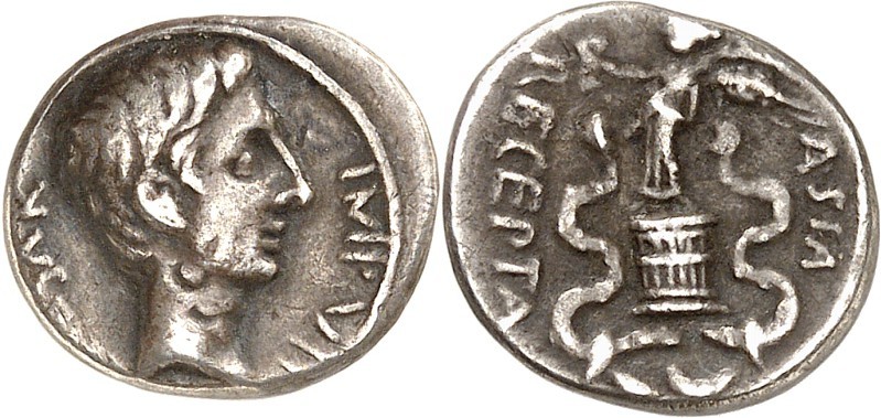 IMPERATORISCHE PRÄGUNGEN. 
"CAESAR" (der spätere Augustus) 44-27 v. Chr.(-14). ...