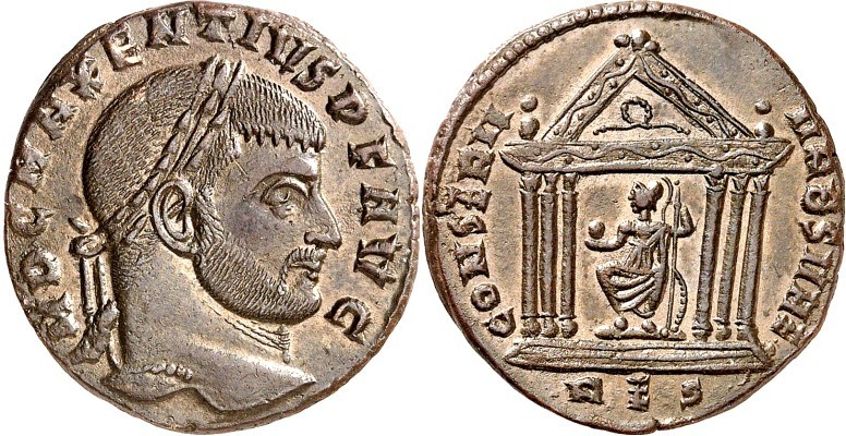 RÖMISCHES KAISERREICH. 
MAXENTIUS Augustus 307-312. AE-Follis 23mm (310/312) 5,...